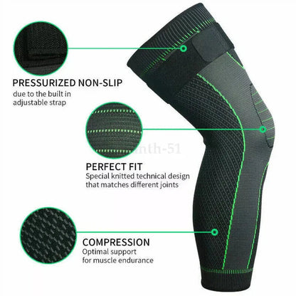Long Compression Knee Sleeves for Comfort & Relief (2 Pieces) | Free Gift Card 🎁