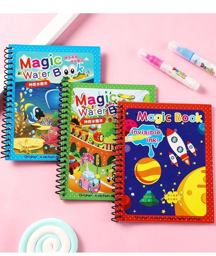 Magic Water Painting Books ( Pack of 3 Books ) - Nuvenza