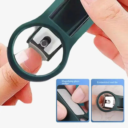 Smart Nail Clipper with Magnifying Glass & File - Nuvenza